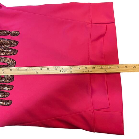 Juicy Couture Womens Size Small Hot Pink Sequined Meow Long Sleeved Sweatshirt - Picture 6 of 8